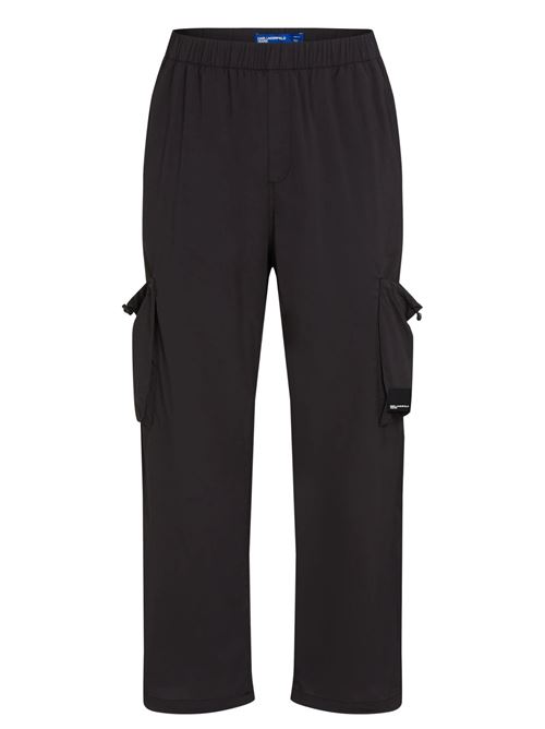 Pantalone cargo uomo nero in nylon Karl Lagerfeld jeans | A2M10019999
